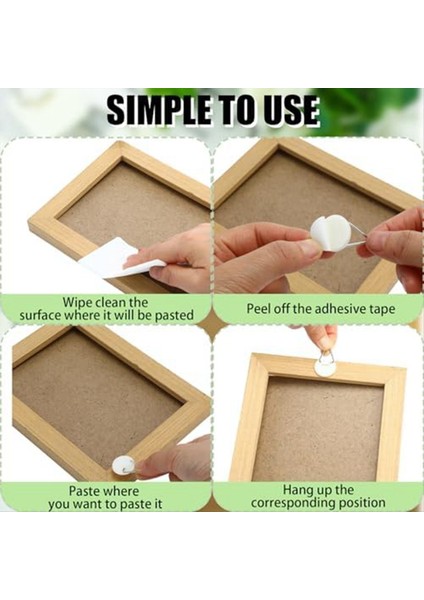 45PCS Yapışkan Resim Çerçeve Köpük Tahta Resim Askı Duvar Sanatı Fotoğraf Çerçevesi Banyo Dolap Mutfak Ev Kapısı (Yurt Dışından) fırsatları