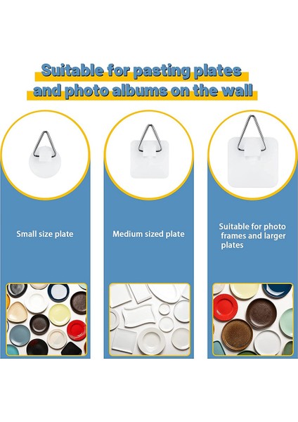 40 Adet Görünmez Yapışkan Plaka Askı Yuvarlak Dikey Plaka Tutucu Kendi Kendinden Yapışkan Duvar Plakası Askı Duvar Kapları Kanca (Yurt Dışından) indirimleri