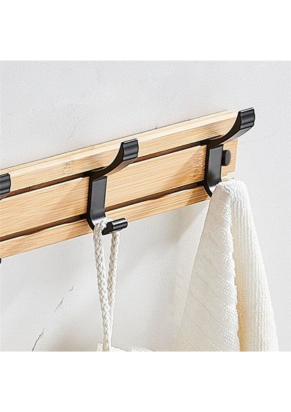 Palto Raf Duvar Montajı Ceket Kancaları - 4 Kanca ile Ahşap Siyah Palto Rafı Asılı Ceket Şapkası Torbası Havlu Askısı Için Duvar Kancası (Yurt Dışından) fırsatları