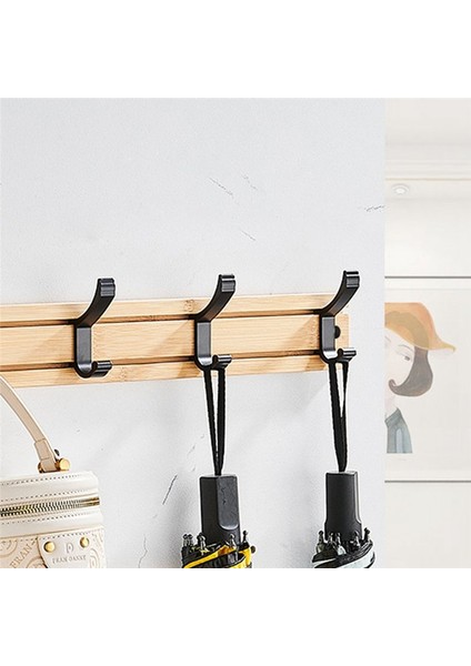 Palto Raf Duvar Montajı Ceket Kancaları - 4 Kanca ile Ahşap Siyah Palto Rafı Asılı Ceket Şapkası Torbası Havlu Askısı Için Duvar Kancası (Yurt Dışından) indirimleri
