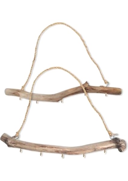 2pcs Doğal Driftwood Dekoratif Şubeleri Çiftlik Ev Duvar Asma Dekor Asma Takı Organizatörleri 5 Kanca ile (Yurt Dışından)