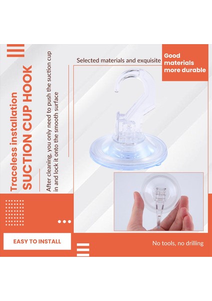 Büyük Şeffaf Yeniden Kullanılabilir Ağır Hizmet Vakum Kupası Kancası (Yurt Dışından) fırsatları