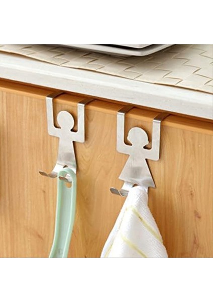 4pcs Figür Kanca Dekoratif Heykelcik Kanca Kapı Raf Askı Kapı Çifte Kancalar Kapı Giysileri Askısı (Yurt Dışından) indirimleri