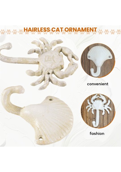 3 Denizyıldızı Deniz Kabuğu Yengeç Dökme Demir Dekoratif Duvar Kancaları Kat Seti Önlükler Havlu Kancaları Plaj Okyanus Tema Metal Kancaları (Yurt Dışından) indirimleri