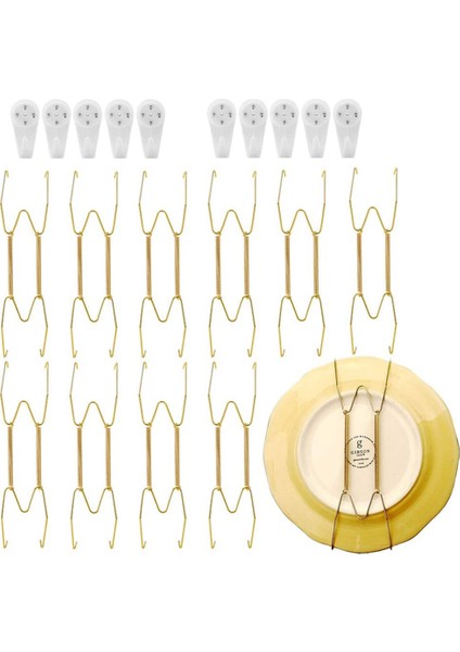 Duvarlar Için Paslanmaz Çelik Plaka Askıları Uyumlu Dekoratif Plakalar Kancalar Dip Diyan Tutucu 10 Pc Duvar Kancaları (Yurt Dışından)