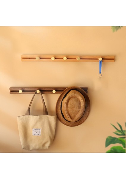 Kayan Ahşap Duvar Askı Giriş Giysileri Depolama Rafında Bir Sıra Çok Fonksiyonlu Duvar Kancası, 4 Kanca (Yurt Dışından) fiyatları