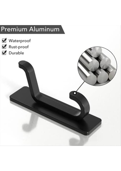 Kendi Kendine Yapışkan Kancalar, Yapışkan Kancalar Ekstra Güçlü, 3 Kg&#39;a Kadar Asılı, Duvar Kapısında Metal Paslanmaz Ağır Hizmet Tipi Çubuk (Yurt Dışından) indirimleri