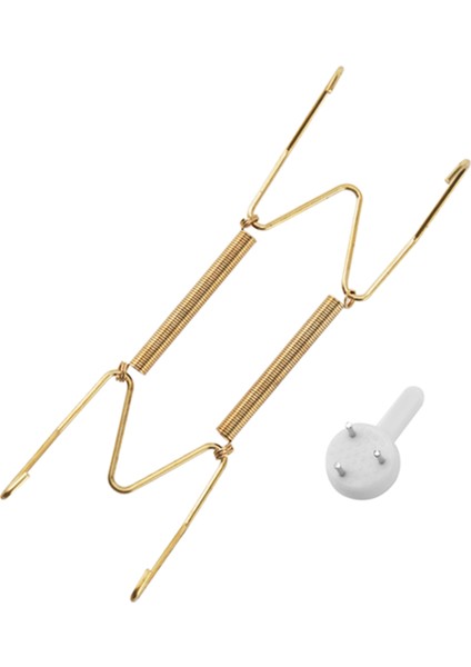 20 Adet 6 Inç Görünmez Tabak Askıları Duvar Tabakları Askı 20 Adet Duvar Kancası ile Pirinç Tel Tabak Tutucular (Yurt Dışından) fırsatları