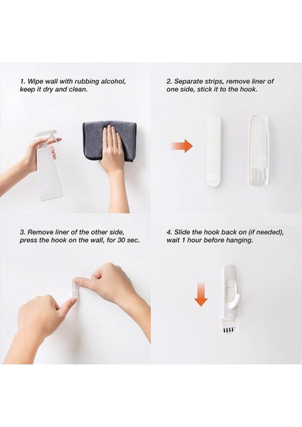 18 Kanca+24 Şerit, Orta Yardımcı Kanca, Hasarsız Asılı Kancaları Düzenleyin Yapışkan Şeritlerle Ağır Hizmet Veriyor (Yurt Dışından) fiyatları