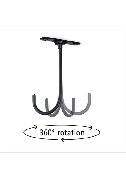 2pcs 360 Derece Dönen Anahtar Raf Dolap Muz Kancası Meyve Koruma Braketi Metal Demir Siyah Kupa Kupa Kanca (Yurt Dışından) modelleri