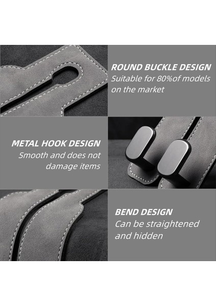 2pcs Araba Koltuğu Geri Çift Kanca Özelleştirilmiş Koltuk Arka Kanca Araba Araç Aksesuarları Için Iç Metal Kanca Askısı Siyah (Yurt Dışından) modelleri