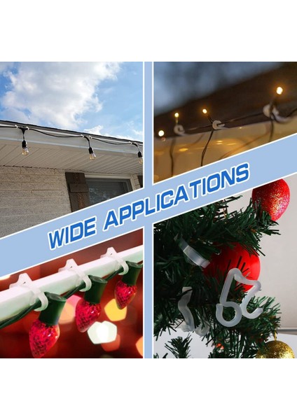 Noel Işık Klipleri Açık, 100 Paket Tatil Işık Klipler, Dış Ip Işıkları Için Çatı Işıkları Asma Işıklar (Yurt Dışından) indirimleri