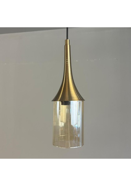 Vetra Cam Bal Rengi Tekli Avize Eskitme Külah Başlık Retro Sarkıt Lamba Restoran Salon Aydınlatma fiyatları