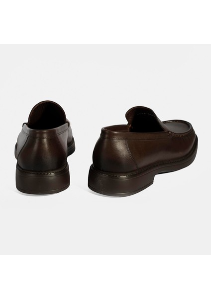 Erkek Kahve Deri Loafer