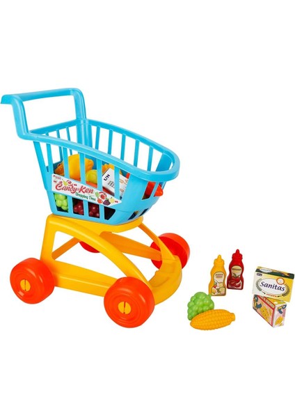 Market Arabası-Dolu Mavi