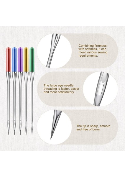 30 Pcs Evrensel Dikiş Makinesi Iğneleri, Boyutlar 9, 11, 14, 16, 18, Parlak Renk, Normal Nokta Dikiş Itirazlar (Yurt Dışından) modelleri