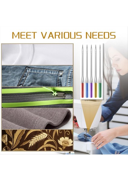 30 Pcs Evrensel Dikiş Makinesi Iğneleri, Boyutlar 9, 11, 14, 16, 18, Parlak Renk, Normal Nokta Dikiş Itirazlar (Yurt Dışından) fırsatları