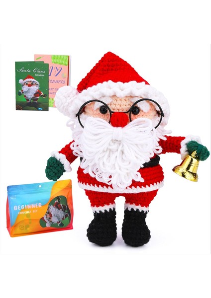 Noel Süslemeleri Örgü Iplik Iğneleri ile Noel Diy Tığ Işi Kiti Peluş Bebek Kolay (Yurt Dışından)