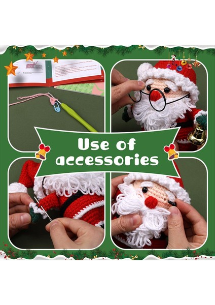 Noel Süslemeleri Örgü Iplik Iğneleri ile Noel Diy Tığ Işi Kiti Peluş Bebek Kolay (Yurt Dışından) indirimleri