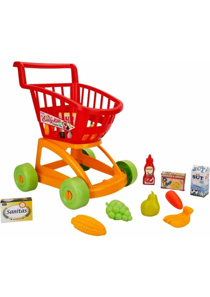 Market Arabası-Dolu Kırmızı