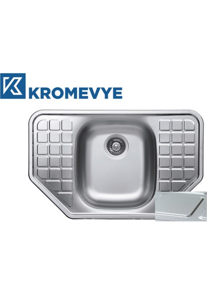 Cupıd EC-161-DESENLİ Paslanmaz Çelik Mutfak Evyesi