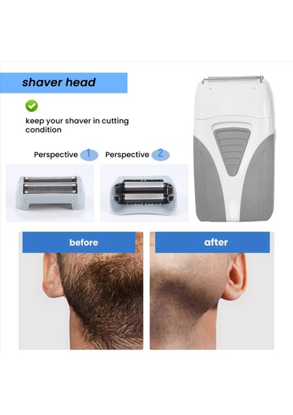 Tıraş Makinesi Yedek Folyo ve Andis Için Kesiciler 17150 17200 Yıkanabilir 3D Akıllı Yüzen Tıraş Bıçağı Gümüş (Yurt Dışından) indirimleri