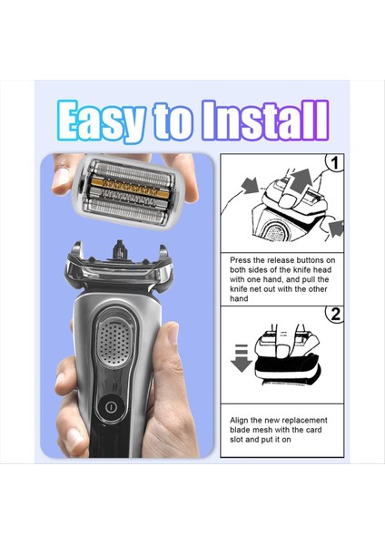 92B Braun 9 Serisi Folyo Tıraş Alınan 9040&#39;LAR, 9080CC, 9093S, 9095CC, 9240&#39;LAR, 9242S, 9260&#39;LAR Fırçalı (Yurt Dışından) modelleri