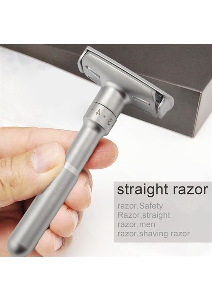 Erkek Güvenlik Jilet Düz Razor Erkekler Için Düz Razor Ayarlanabilir Yakın Tıraş Klasik Çift Edge Bıçak Bıçak Tıraş Seti (Yurt Dışından) indirimleri