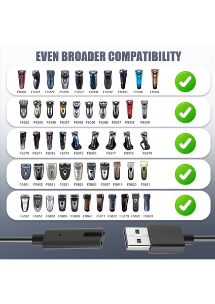 Flyco Için Uygun FS371 372 373 871 339 375 376 Tıraş Makinesi Güç Adaptörü USB Kablo Kablo Kablo Güç Kablosu (Yurt Dışından) indirimleri