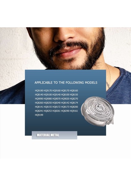 3pcs Hq9 Yedek Kafa Jilet Bıçağı Philips Shaver HQ9100 HQ9190 HQ9070 HQ9020 HQ8160 HQ8250 HQ9090 (Yurt Dışından) modelleri