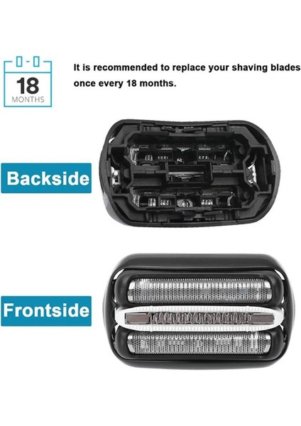 Seri 332B Folyo ve Kesici Braun Electric Tıraş Makinesi 32B Kafa Fit Modelleri 3000S, 3010S, 3040&#39;LAR, 3050CC (Yurt Dışından) fiyatları