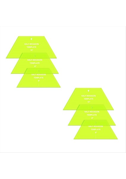 6pcs Yarı Altı Hekson Yatak Şablonu Akrilik Quilting Şablon Cetvel 8 9 10 Inç Yorgan Hükümdarları Kapitone Için (Yurt Dışından)