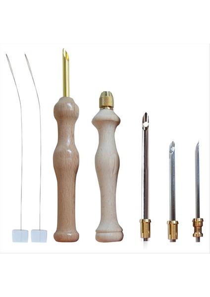 7pcs Yetişkinler Için Ayarlanabilir Yumruk Iğne Nakış Kiti - Araçlarla Tam Başlangıç ​​seti - Yumruk Iğnesi Için (Yurt Dışından)