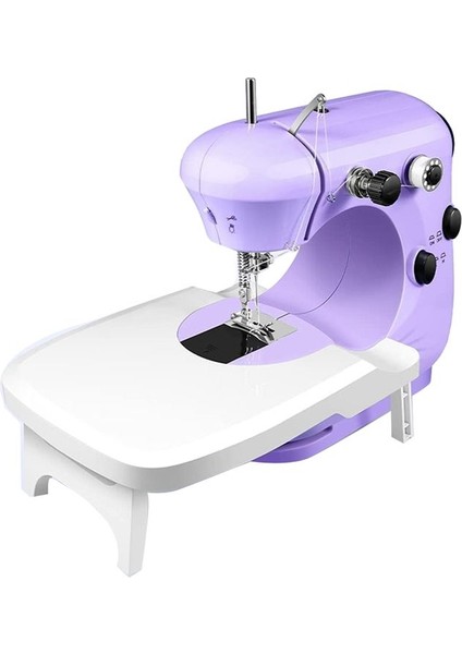 Dikiş Makinesi Taşınabilir 2 Hızlı Mini Dikiş Makinesi Yeni Başlayanlar Güvenli Dikiş Kiti Dikiş Makinesi Uzantı Tablosu Ab Fiş (Yurt Dışından)