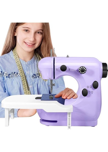 Dikiş Makinesi Taşınabilir 2 Hızlı Mini Dikiş Makinesi Yeni Başlayanlar Güvenli Dikiş Kiti Dikiş Makinesi Uzantı Tablosu Ab Fiş (Yurt Dışından) fırsatları