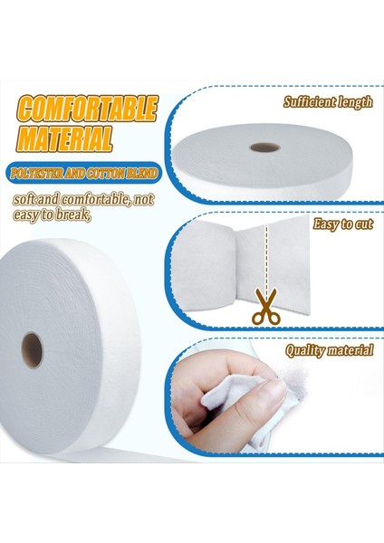 2 Rulo Kapitone Vuruş Ruloları Vuruş Şeridi 2.5 Inç Pamuklu Yorgan Vuruş, Esnek Vuruş Halı Için Toplam 50 Yarda Rulo (Yurt Dışından) fırsatları
