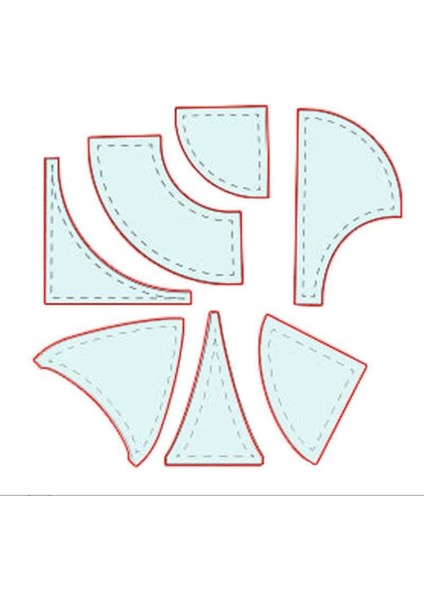 7pcs Masa Bayrağı Kapitone Cetvel Kiti Patchwork Cetvel Kapitone Araçları Akrilik Kapitone Şablonları Ev Diy Zanaat Yeniden Kullanılabilir (Yurt Dışından)