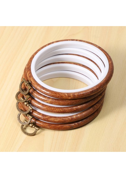 5 Adet Nakış Çemberleri Taklit Edilen Ahşap Nakış Dairesi Yuvarlak Ekran Çerçeve Çemberi Sanat Zanaat Dikiş ve Asılı (Yurt Dışından) indirimleri