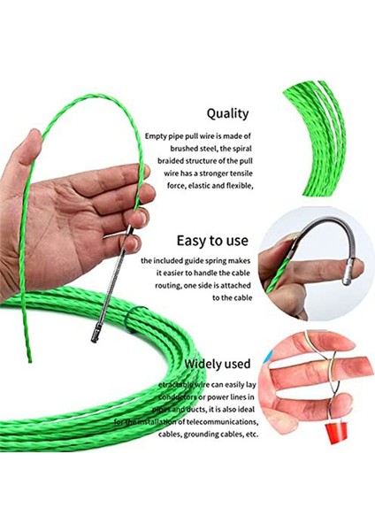 10M 33FT Balık Bandı Kablo Çektirme Kiti 4.5mm Pet Elektrik Kablo Çekme Duvar Teli Kılavuzu Cihaz Tahtimma (Yurt Dışından) fırsatları