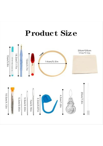 18 Adet Yumruk Iğne Nakış Kitleri Ayarlanabilir Yumruk Iğne Aracı, Yetişkinler Acemi Diy Zanaat, Dekorasyon ve Ler (Yurt Dışından) fiyatları