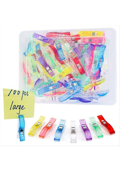 100 Pcs Büyük Dikiş Klipsleri Kumaş Klipsler Dikiş Lendini Dikiş Ideal Kapitone Malzemeleri Işçilik Aletleri Jumbo Yorgan Klipsleri (Yurt Dışından) fiyatları