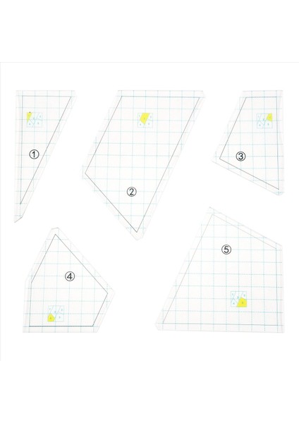 5 Adet Kapitone Şablon Set Dikiş Makinesi Cetvel Diy El Patchwork Kapitone Cetvel Yorgan Şablonları Kare Şablonlar (Yurt Dışından) modelleri