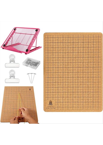 Dantel Plakası ve Metal Ayarlanabilir Braket T-Pin Klipsli Lakem Yapım Malzemeleri, Örgülü Kordon Bilezikleri Için Lakem Yapım Aracı L (Yurt Dışından)