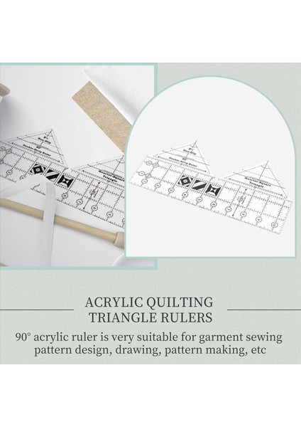 90 Derece Çift Şerit Yorgan Cetveli, 10 Inç Akrilik Kapitone Üçgen Yöneticileri, Kaymaz Kapitone Cetvelleri ve Şablonlar (Yurt Dışından) indirimleri