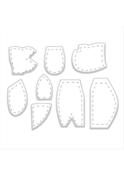 8pcs/set 8in Akrilik Şablon Cetvel Dikiş Şablonu Için Bellek Kapitone Cetvel Set Patchwork B (Yurt Dışından)