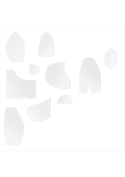 10 Adet Bellek Ayı Şablonu Cetvel Seti, Dikiş Kapitone Şablonları, Akrilik Kapitone Hükümdarları ve Şablonları 15 Inç (Yurt Dışından)