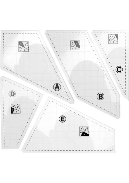 5pcs Yaratıcı Kapitone Kesme Şablonu Izgaraları Crazyer Sekizler Şablon Yorgan Cetveli Seti Kapitone Kesme Şablonları Akrilik (Yurt Dışından) modelleri
