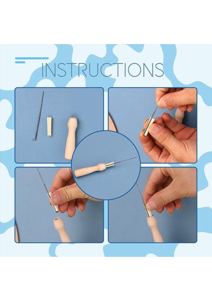 Yün Keçe Iğnesi Aletleri, 3 Boyutta Keçe Iğneleri Olan Yün Keçeli Alet Kiti ve Iğne Için 1/8 Iğne Ahşap Sap (Yurt Dışından) fırsatları