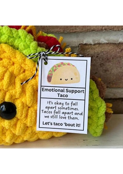 Tığ Işi Bebek Küçük Duygusal Destek Tığ Işi Mini Taco Karikatür Sevimli Tığ Işi Bebek Taco Peluş Tezahürat Oyuncak Örme Bebek (Yurt Dışından) modelleri