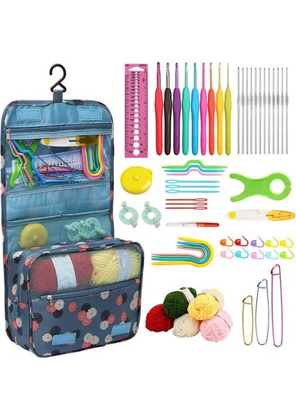 Yeni Başlayanlar Için Tığ Işi Kiti, Tığ Işi Kancalar, Ergonomik Yumuşak Saplı Tığ Işi Kanca, Depolama Çantası ile Tığ Işi Alet (Yurt Dışından) modelleri